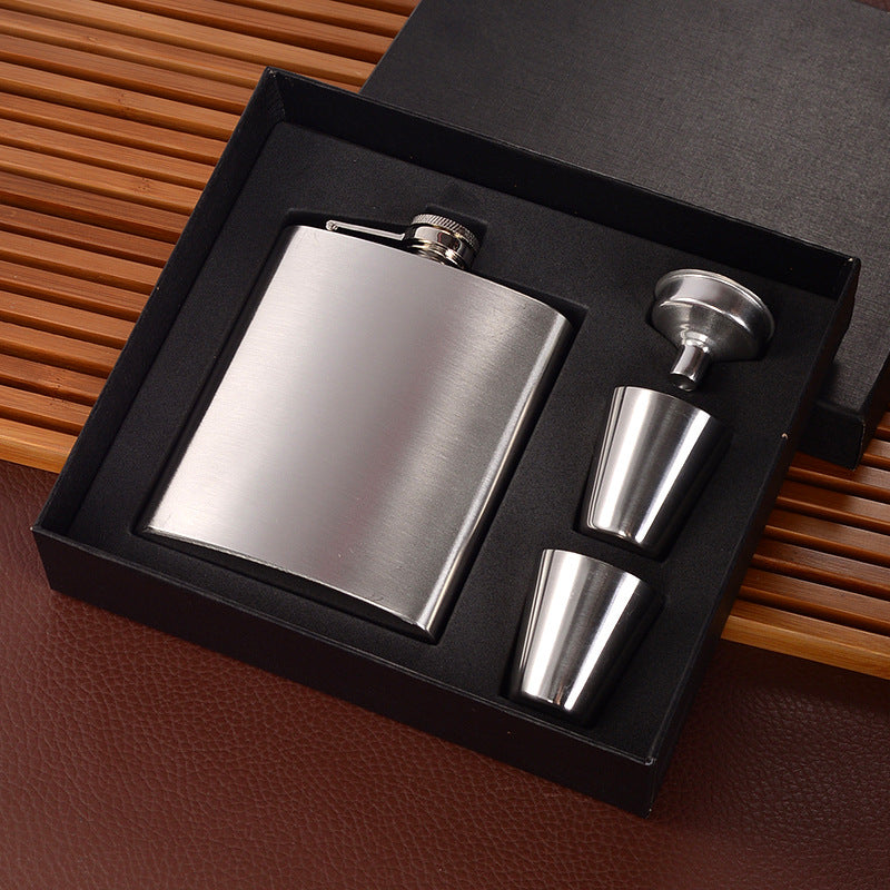 Portable stainless steel 7oz decanter