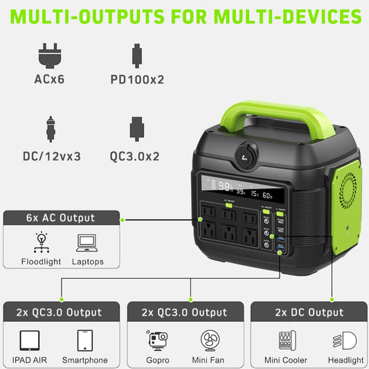 600W portable backup battery pack supply JOOFIRE