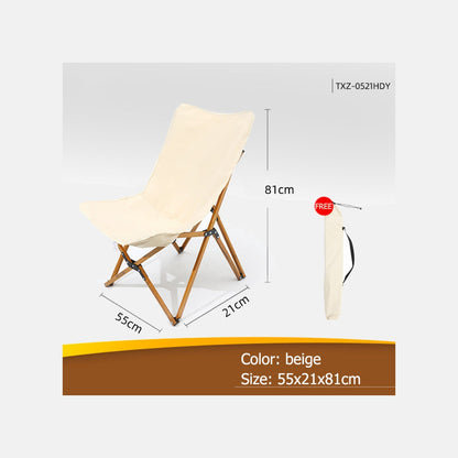 Portable folding outdoor camping aluminum alloy wooden beach chair JOOFIRE