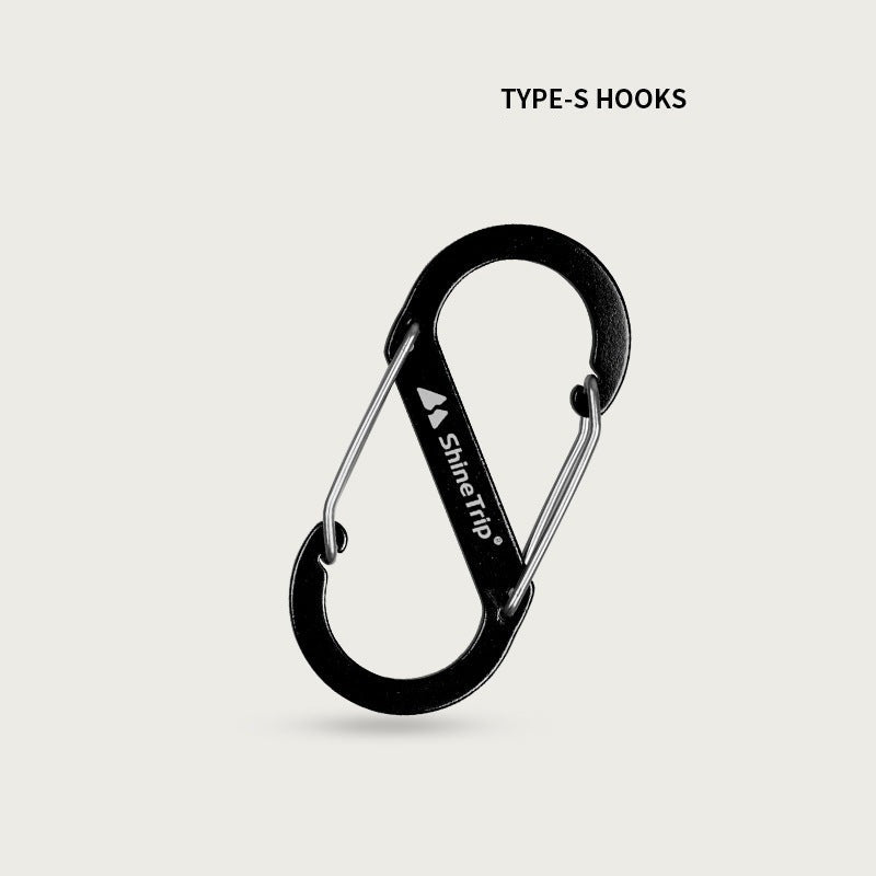 S-type aluminum climbing buckle 8 word buckle