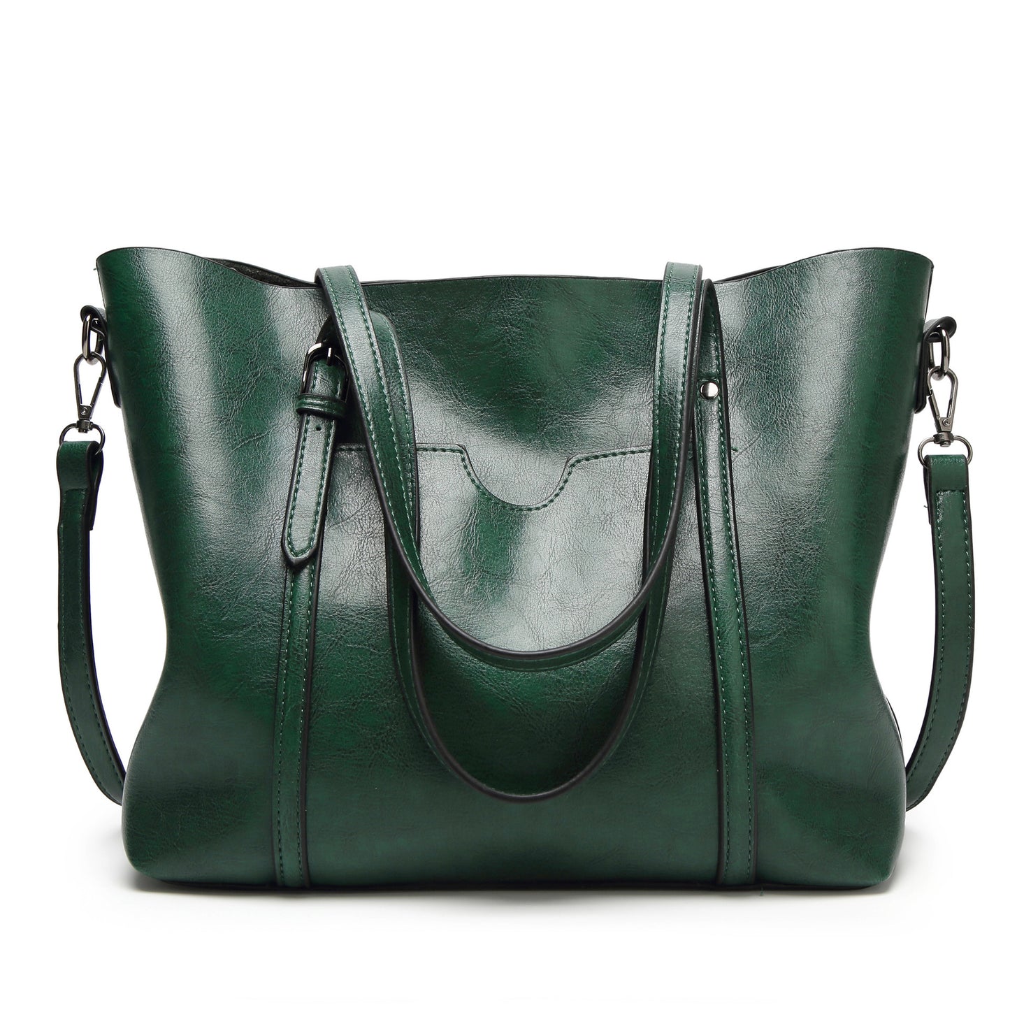 European and American fashion oil wax leather tote