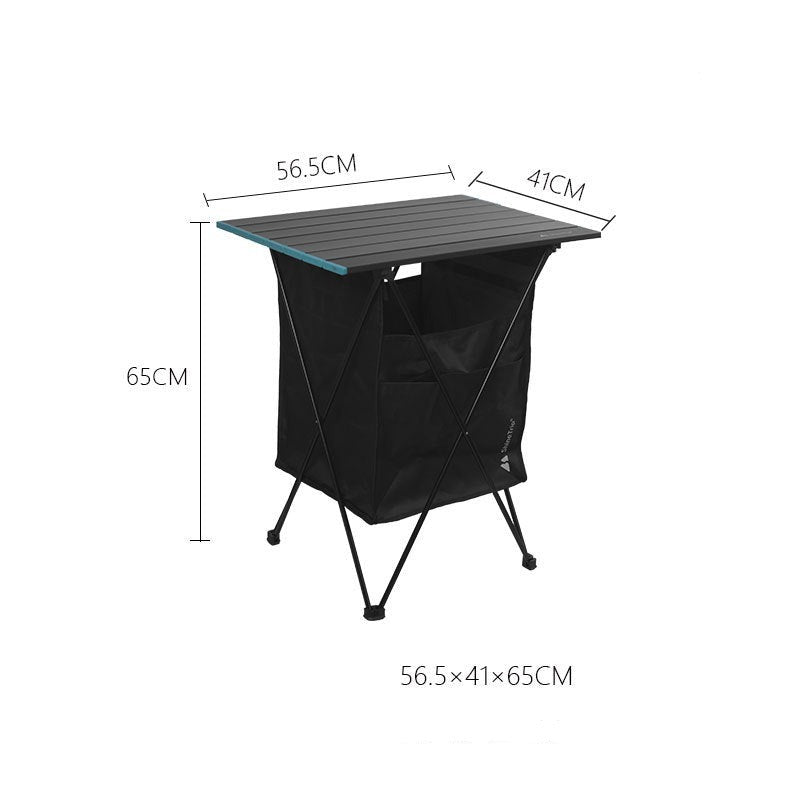 Outdoor aluminum portable folding table