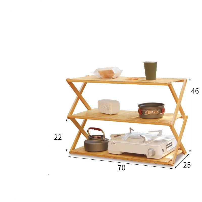 Outdoor camping portable shelves