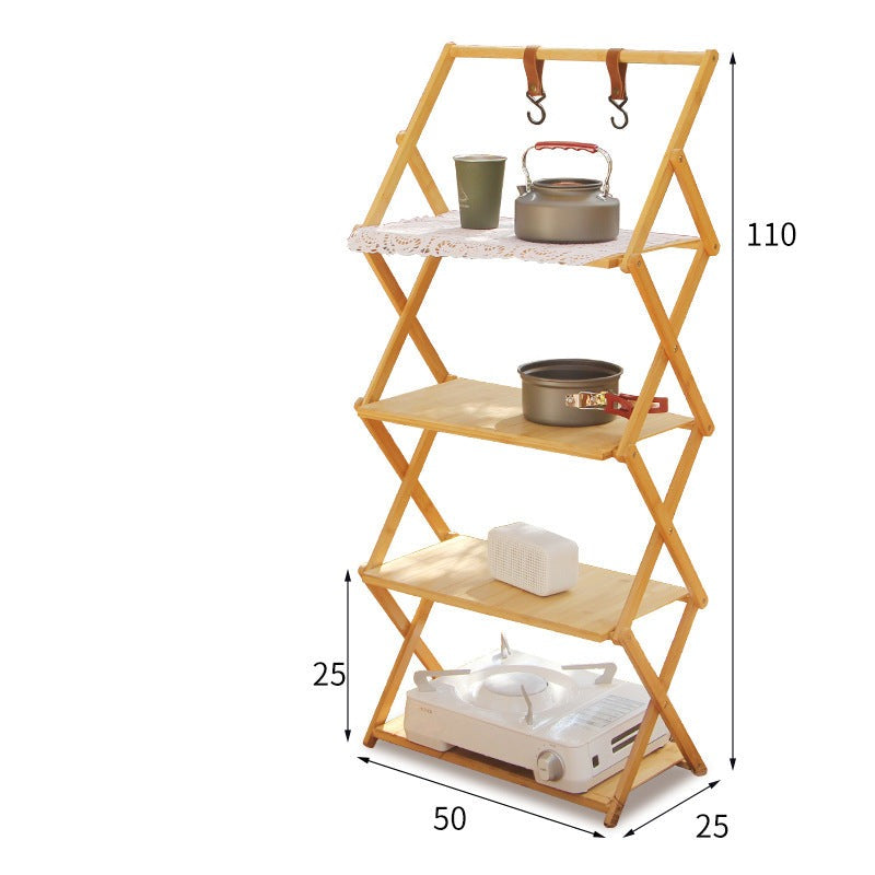 Outdoor camping portable shelves