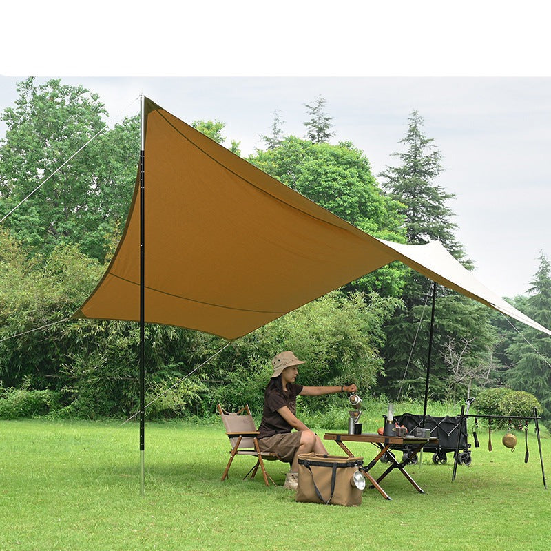 Outdoor five-section thickened adjustable aluminum canopy pole