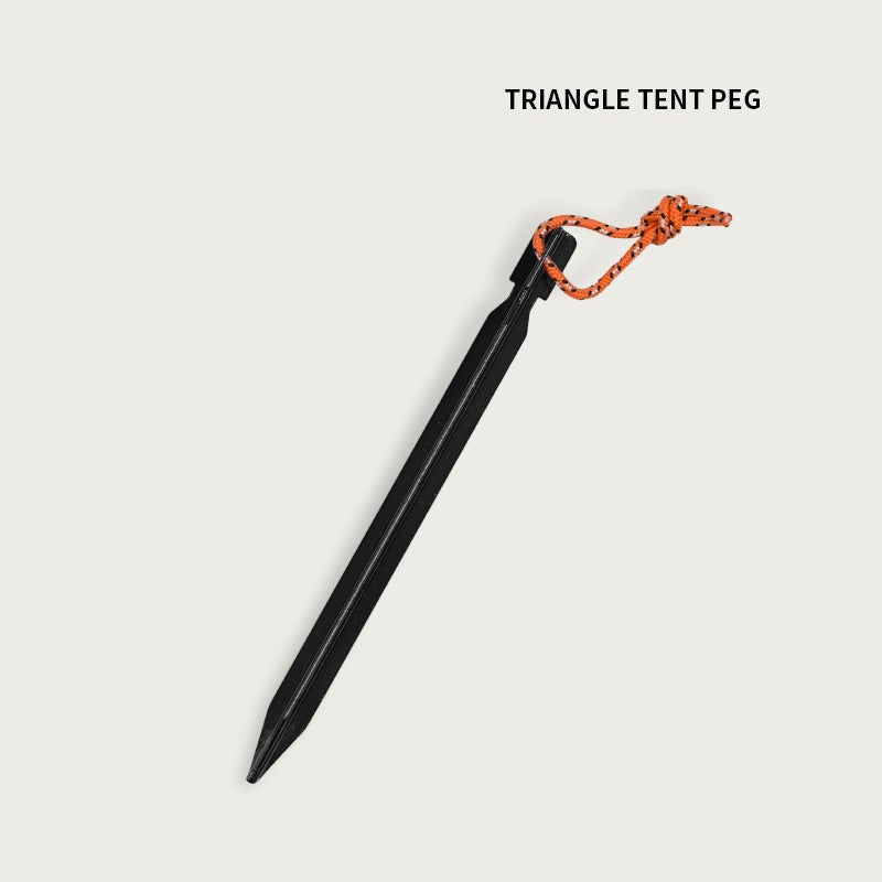 Outdoor aluminum tent trigon pegs