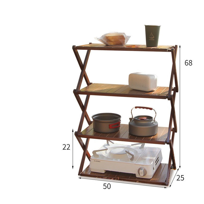 Outdoor camping portable shelves