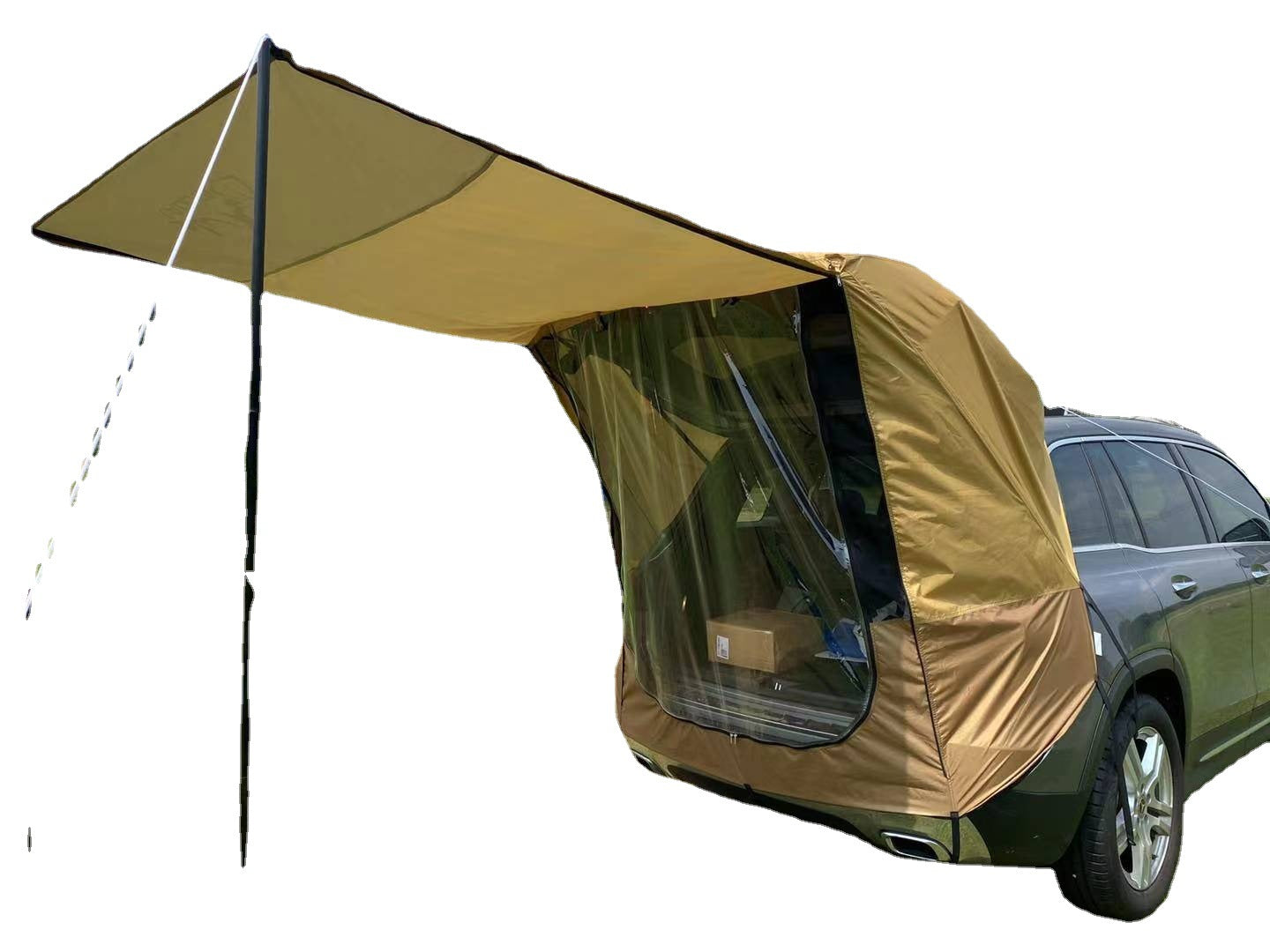 Outdoor self-drive barbecue camping car rear extension tent