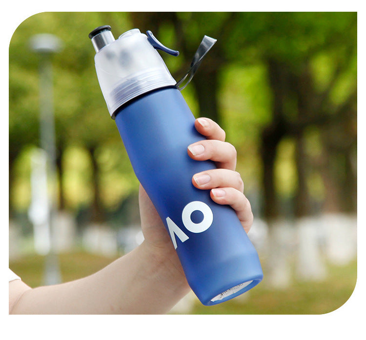 Summer new portable outdoor frosted spray water cup