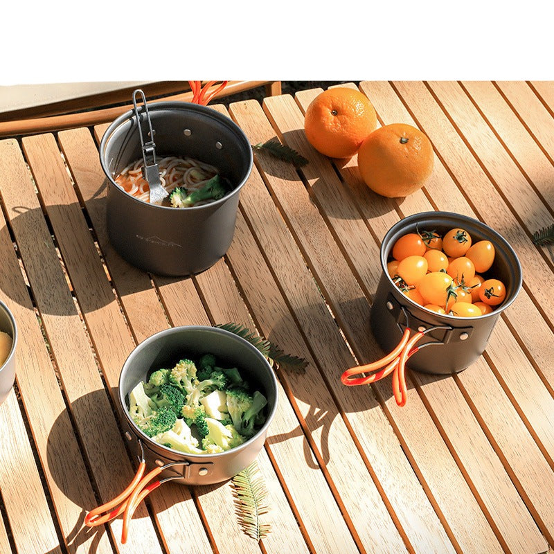 Camping mini portable cookware four-piece set