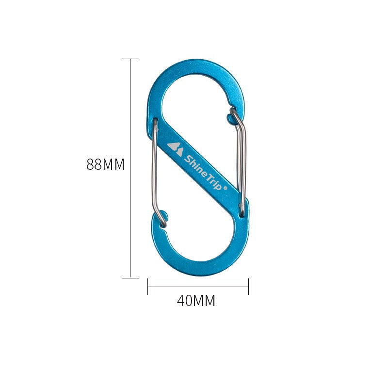 S-type aluminum climbing buckle 8 word buckle