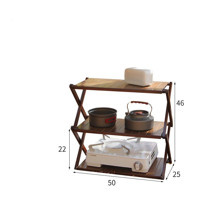 Outdoor camping portable shelves