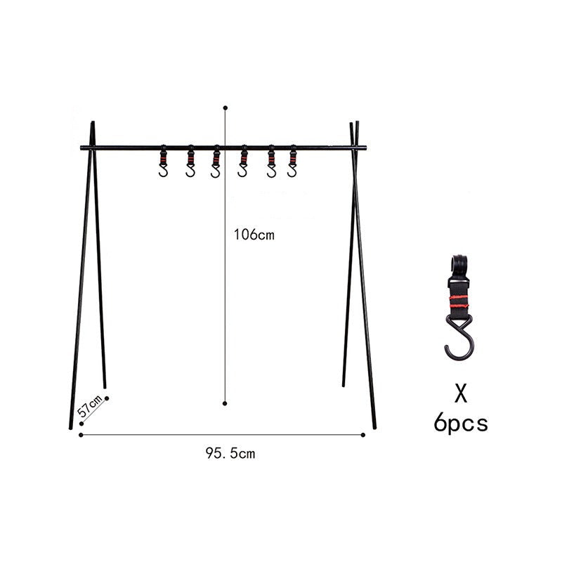 Outdoor camping portable storage hook rack