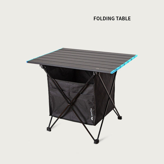 Outdoor aluminum portable folding table