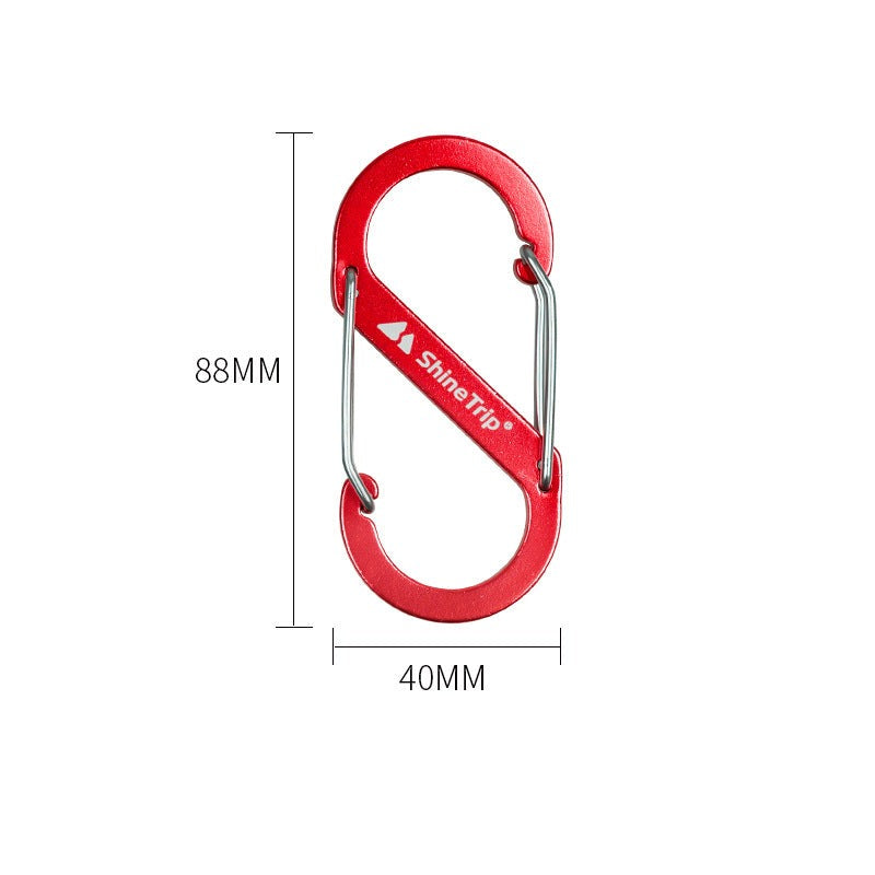 S-type aluminum climbing buckle 8 word buckle