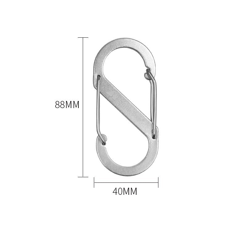 S-type aluminum climbing buckle 8 word buckle