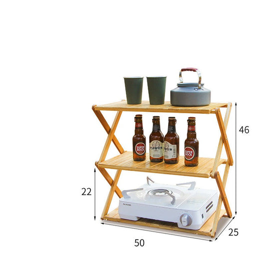 Outdoor camping portable shelves