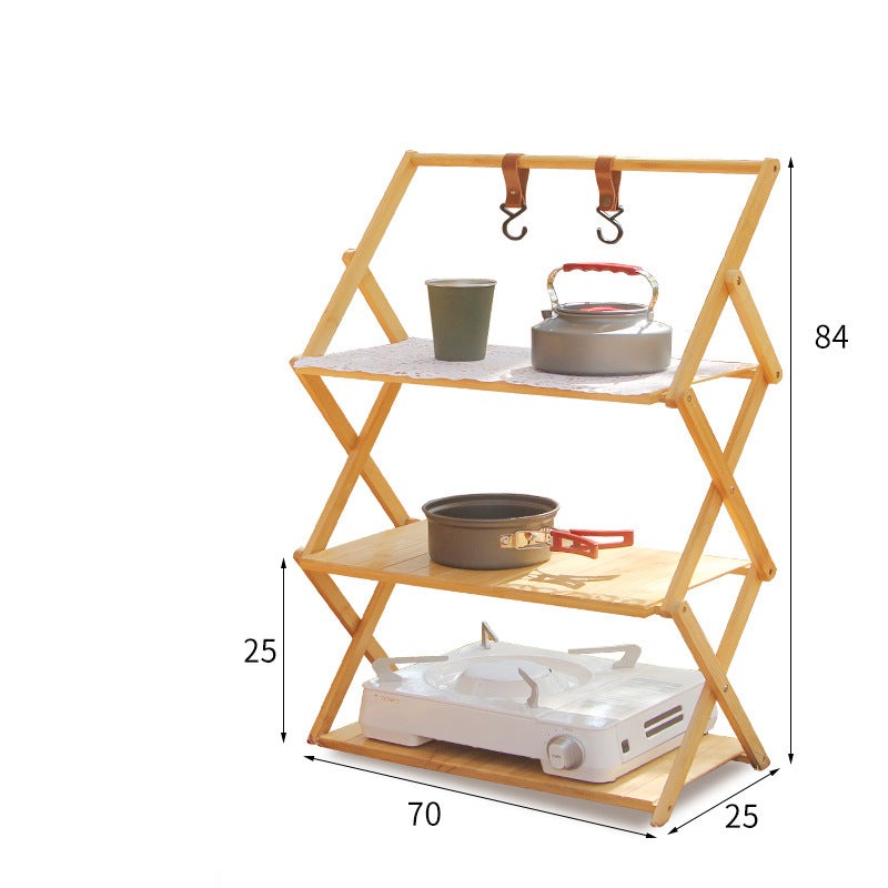 Outdoor camping portable shelves