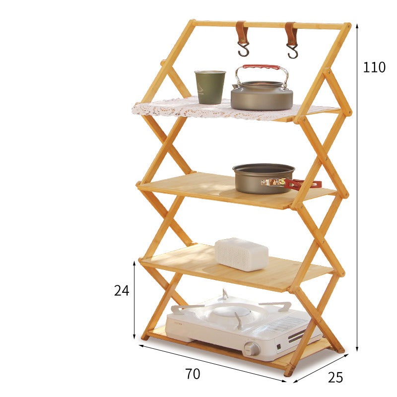 Outdoor camping portable shelves