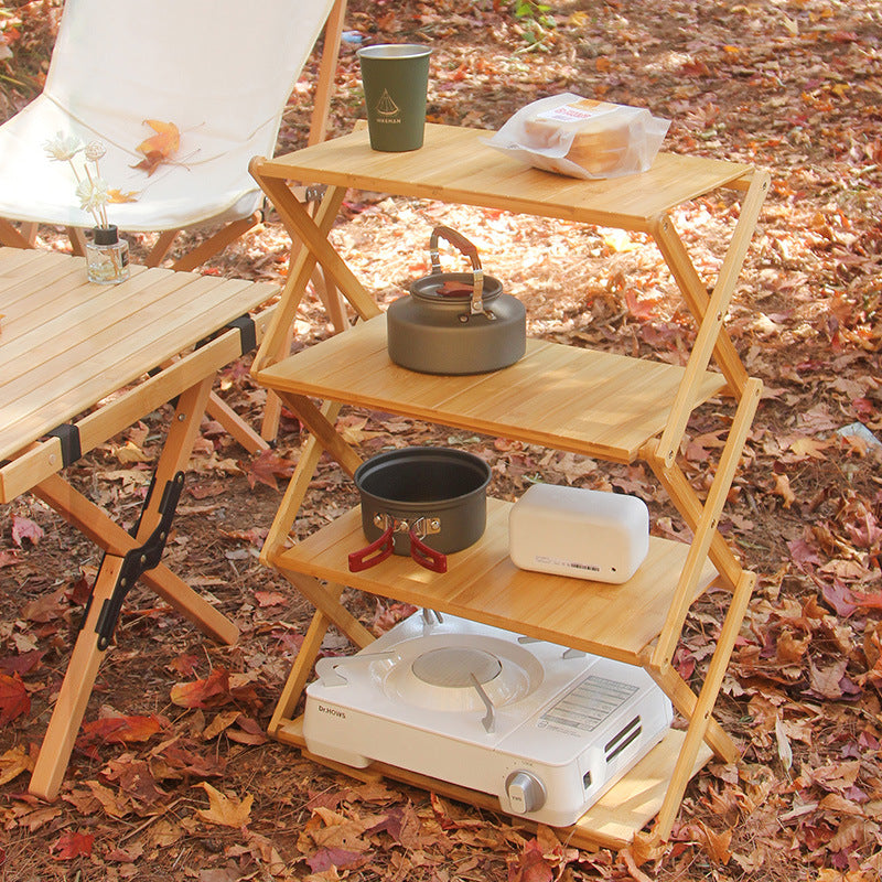 Outdoor camping portable shelves