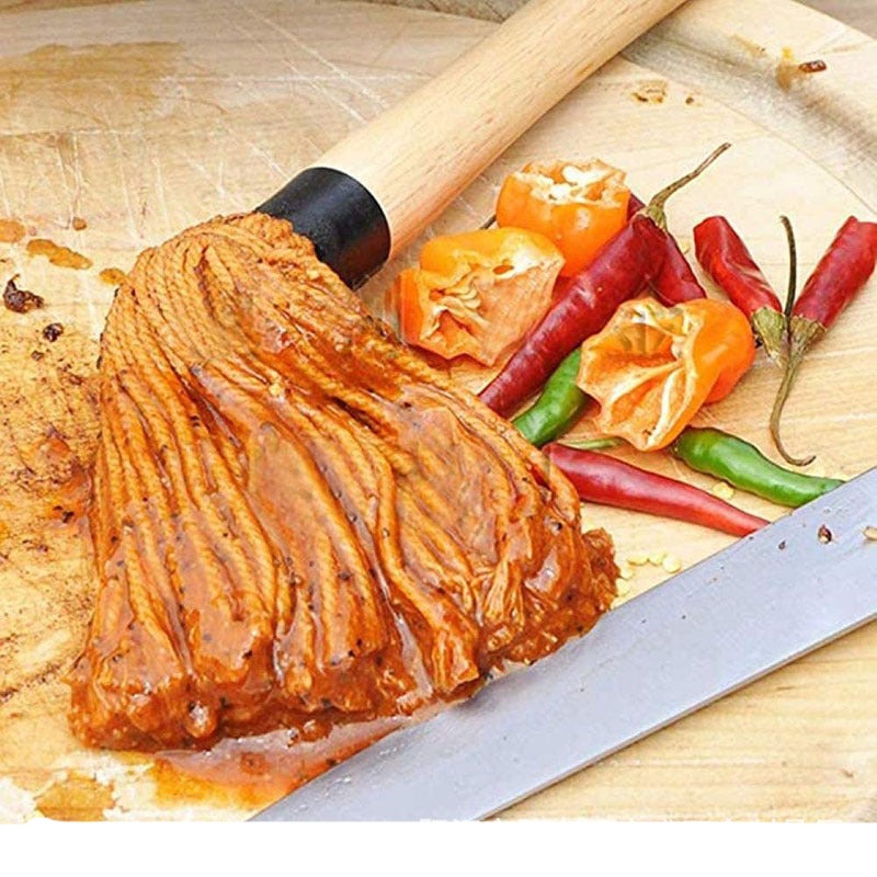 BBQ rubber wood handle dipping brush