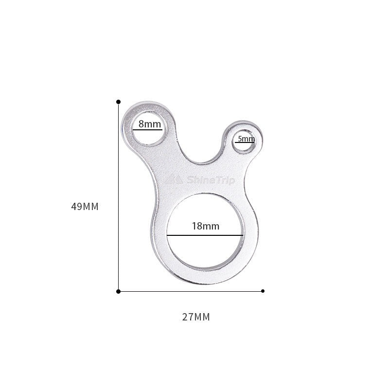 Climbing buckle outdoor 3-hole quick knot tool