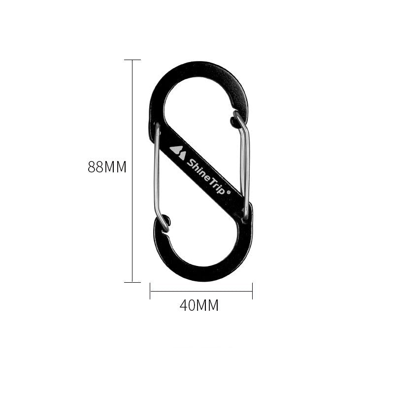 S-type aluminum climbing buckle 8 word buckle