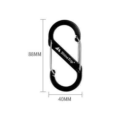 S-type aluminum climbing buckle 8 word buckle